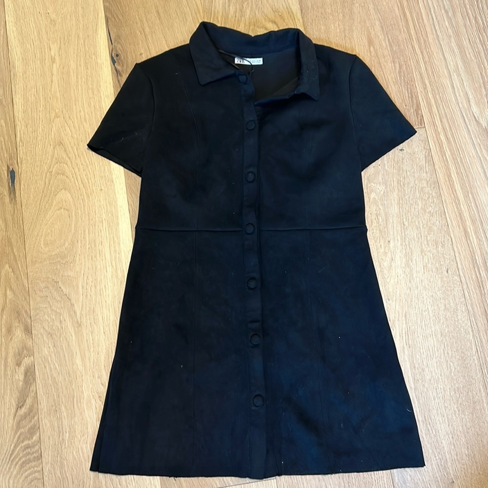 Suede Zara button down dress